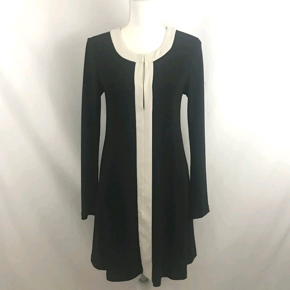 BCBGeneration Black & White Midi Dress - Picture 1 of 7